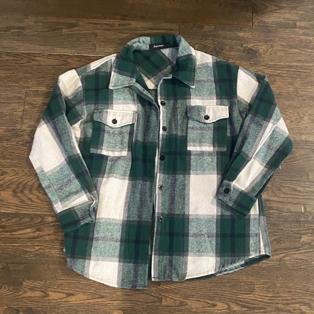 Plaid Button Down Shacket